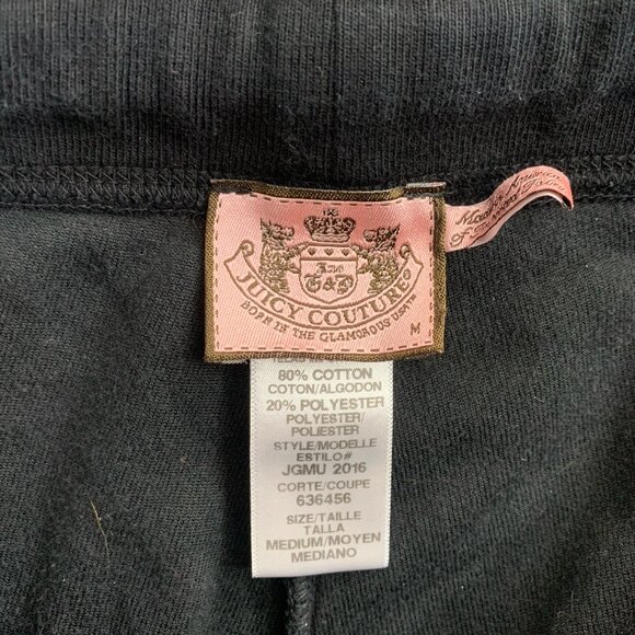Vintage Juicy Couture Sweatpants Women Medium Velour Low Rise Flare Y2K USA - Picture 10 of 11